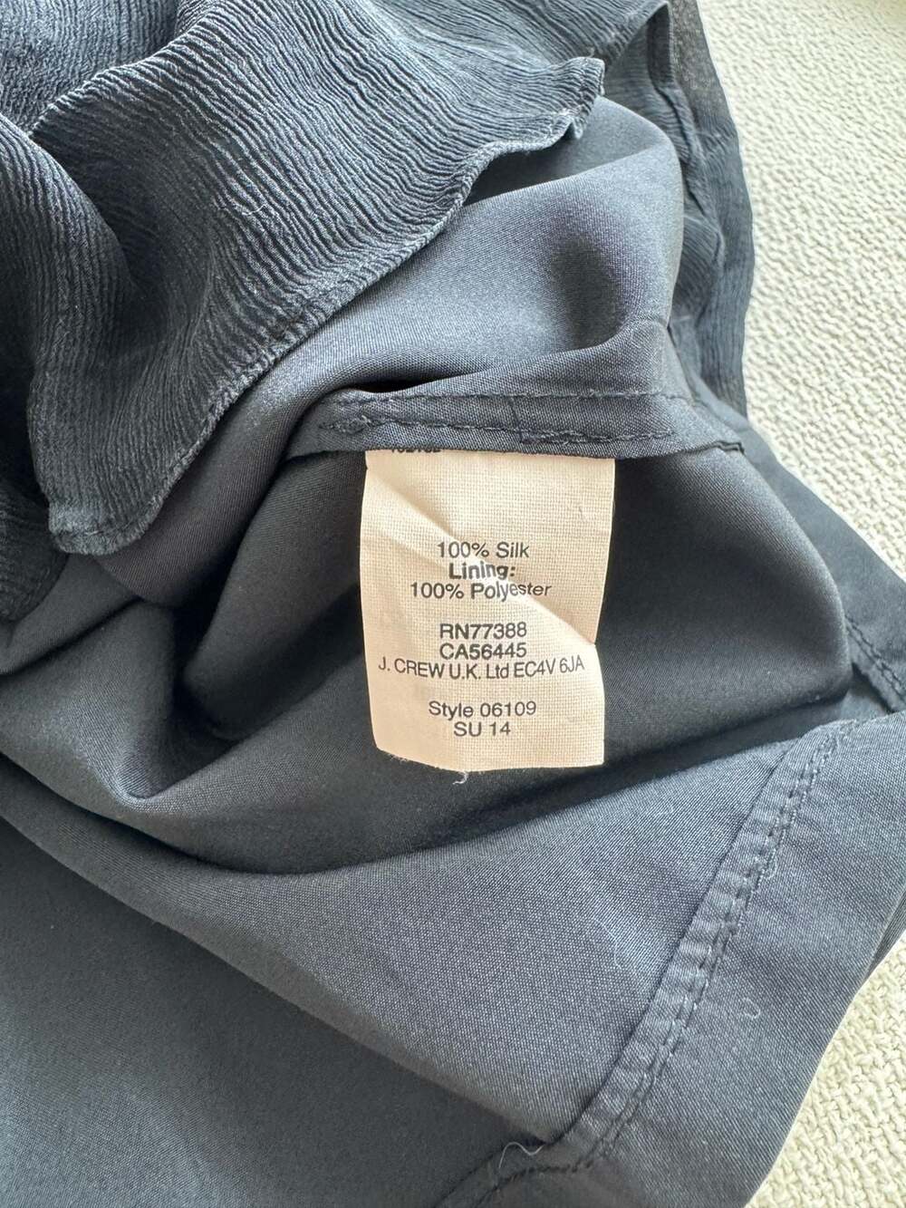 J.Crew Black Silk Chiffon Halter Maxi Dress Size 0 Petite - Picture 7 of 7